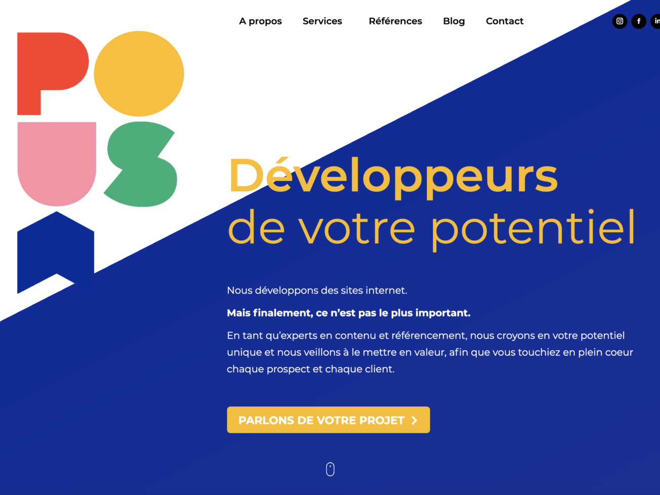 Poush, fournisseur d'ABG pour un site internet bien référencé